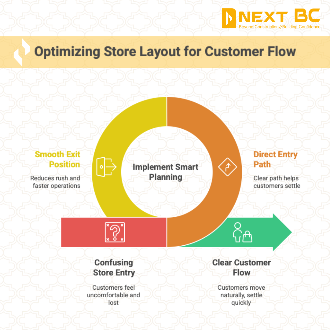 Liquor store layout planning for customer flow